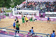 Deutsch: Beachhandball bei den Olympischen Jugendspielen 2018; Tag 6, 12. Oktober 2018; Jungen, Platzierungssspiel Ränge 5-6 – Thailand-Ungarn 0:2 English: Beach handball at the 2018 Summer Youth Olympics at 12 October 2018 – Boy's Placement Match 5-6 – Thailan-Hungary 0:2