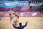 Deutsch: Beachhandball bei den Olympischen Jugendspielen 2018; Tag 5, 10. November 2018; Mädchen, Hauptrunde - Ungarn-Argentinien 1:2 English: Beach handball at the 2018 Summer Youth Olympics at 11 October 2018 – Girls Main Round – Hungary-Argentina 1:2