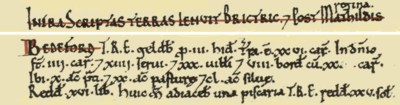 Domesday Book entry for Bedeford