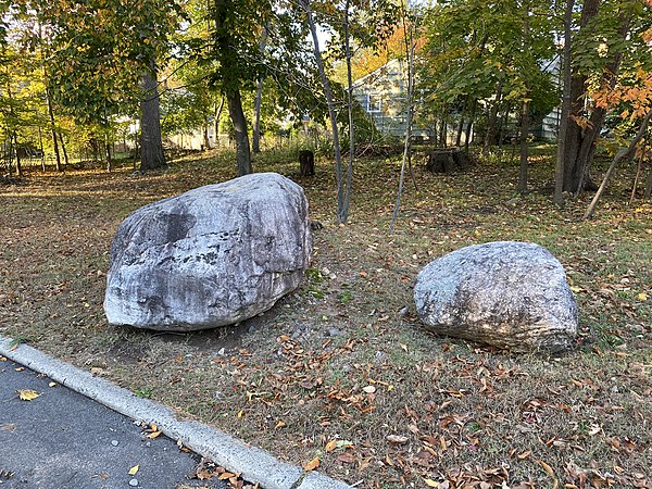 Big Rock and Little Rock, two small boulders at a public park