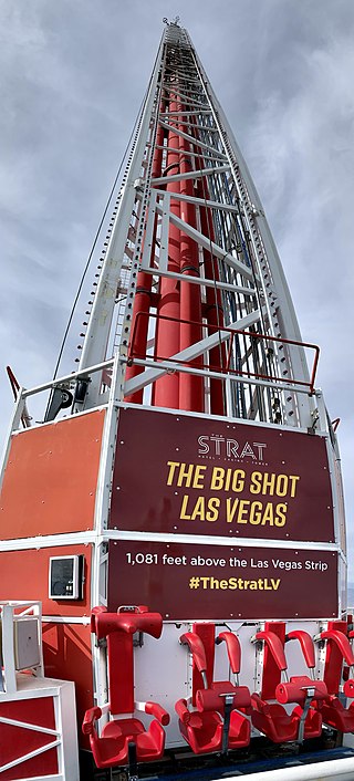 <span class="mw-page-title-main">Big Shot (ride)</span> Amusement ride, opened 1996, on top of the Stratosphere Las Vegas tower