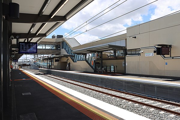 Recently rebuilt Bonbeach station on the Frankston line