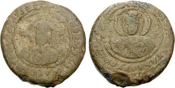 Coin of Boris-Mihail. Knyaz, struck in 852–889.