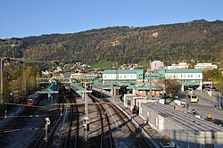 Bregenz train station with Pfänder.jpg