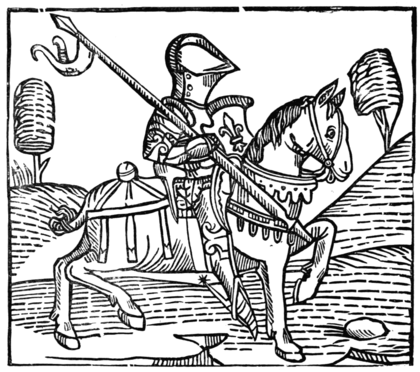 THE KNIGHT (From Caxton's 'Game and Playe of the Chesse')