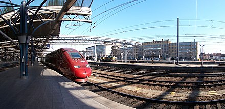 High-speed trains like the Thalys stop at Midi/Zuid