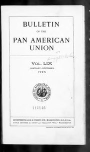 Thumbnail for File:Bulletin Of The Pan American Union 1925-01- Vol 59 Iss 1 (IA sim bulletin-of-the-pan-american-union 1925-01 59 1).pdf