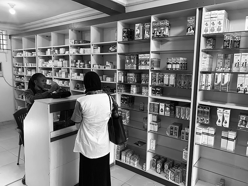 File:Buying drugs from a Pharmacy in Epe , Lagos state.jpg