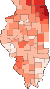 COVID-19 cases by county (click for key)