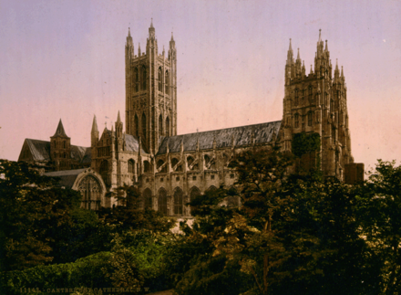 View of Canterbury Cathedral from the north west c. 1890–1900