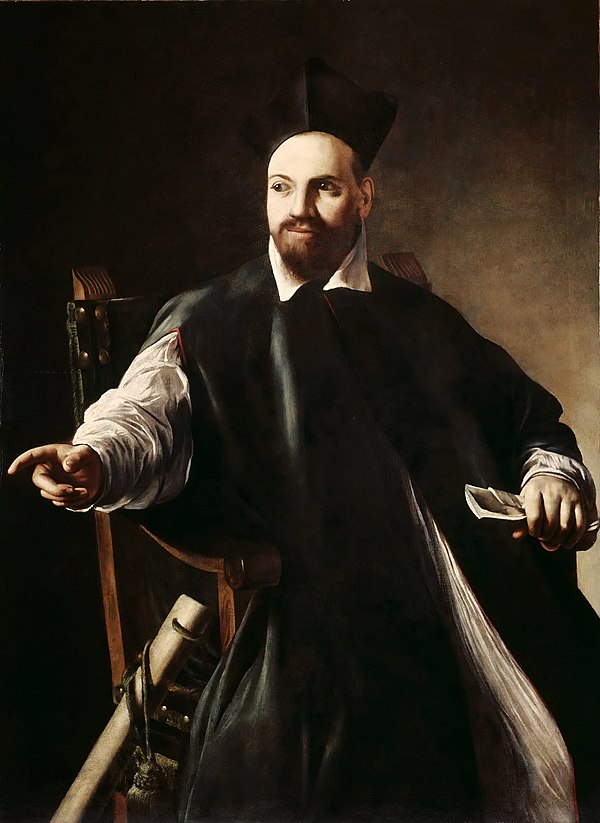 c. 1598 painting of Maffeo Barberini at age 30 by Caravaggio.