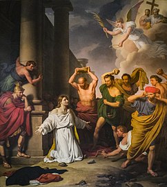 La lapidation de saint Etienne par Charles Thévenin
