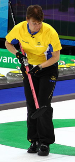 Cathrine Lindahl Swedish curler and Olympic gold medalist