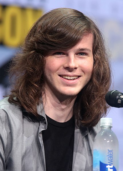 Chandler Riggs portrays Carl Grimes in the television adaptation