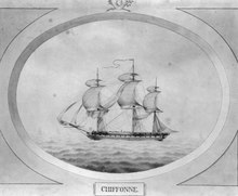 Chiffonne - The ship which Charles Adam took from the French at the Seychelles Islands Chiffonne - The ship which Charles Adam took from the French at the Seychelles Islands RMG A1580.tiff