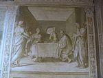 Cloister of the barefoot 15 andrea del sarto, banchetul lui Irod (1523) 02.JPG