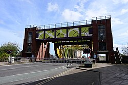 The lowered barriers and structure on the western side of the Drypool Bridge in Kingston upon Hull, which has closed to vehicle access as a result of serious structural defects being discovered.