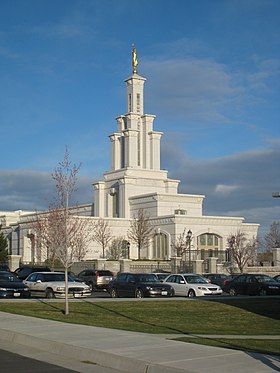 Illustrasjonsbilde av seksjonen Columbia River Mormon Temple