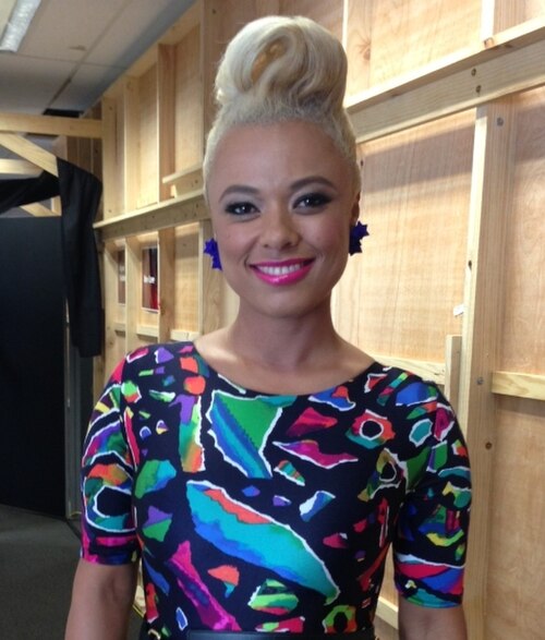 Mitchell backstage at The Voice, March 2013