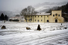 Convento della Maddalena in una giornata nevosa