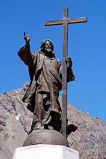 <i>Christ the Redeemer of the Andes</i> statue on the border between Chile and Argentina