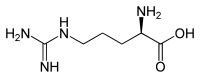 Structural formula of D-arginine