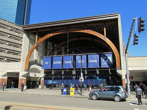 The Dartmouth Street entrance to the station in 2017