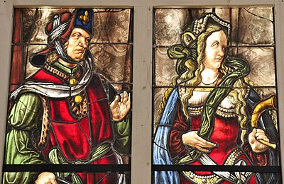 Auch Cathedral (France), Renaissance stained glass by Arnaud de Moles (detail), 1507–1513).