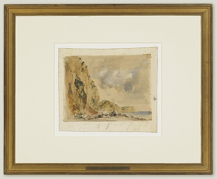 File:Delacroix - Falaises en Normandie Etretat , RF 35828, Recto.jpg