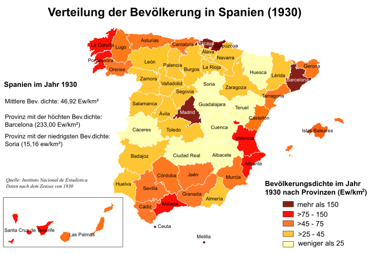 Datei:Densidades de población en España (1930) de.svg