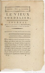 Camille Desmoulins, Le Vieux Cordelier (n°3), 1793 Mission    