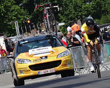 Gerry Druyts lors du contre-la-montre de la 3e étape du Tour de Belgique 2014 à Dixmude.