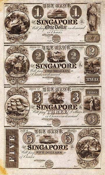 File:Dollar notes from Singapore, Michigan.jpg