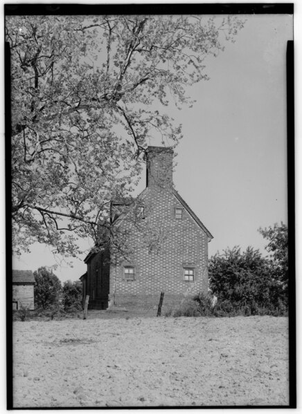 File:Drysdale Glebe House, Newtown, King and Queen County, VA HABS VA,49-NEWT.V,3-1.tif