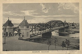 Karl-Lehr-Brücke, 1907–1945 (historische Ansichtskarte, postalisch gelaufen 1915)