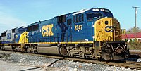 CSX engine 8747, Plymouth Michigan