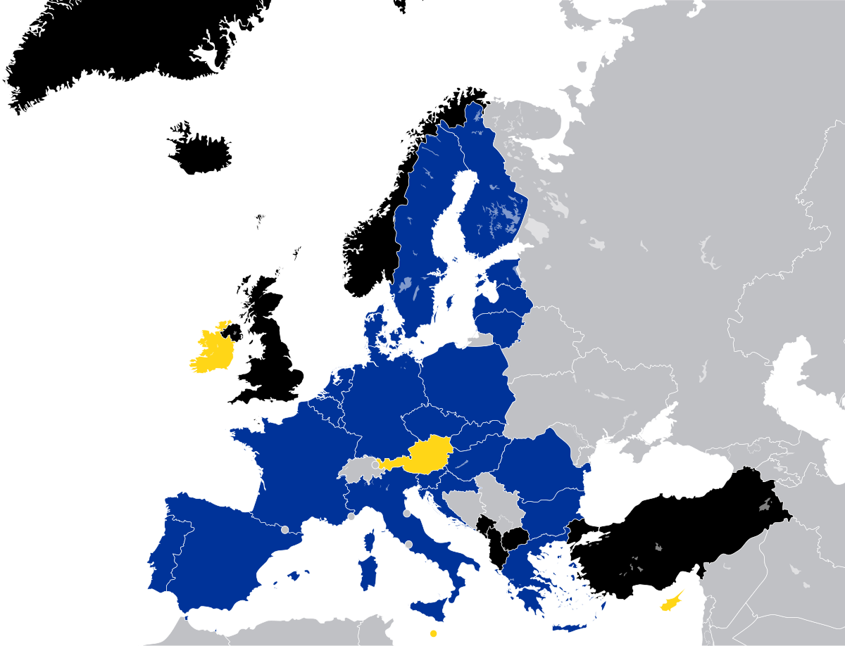 Eu não. Евросоюз и НАТО на карте. Страны ЕС И НАТО на карте.