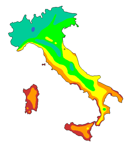 Условия италии. Климат Италии карта. Климатическая карта Апеннинского полуострова. Климатическая карта Италии. Климатические зоны Италии.