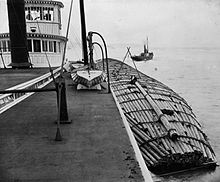 Emma Hayward with a Benson raft in tow. Emma Hayward with Benson raft.jpg