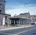 Entrance to the subway station Skanstull in Stockholm 1957 (6082313362).jpg