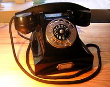 Ericssons erstes Bakelittelefon, 1931, schwedisches Standardtelefon der 1940er und 1950er Jahre