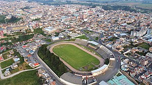 Vista aérea del Estadio Olímpico de Tulcán