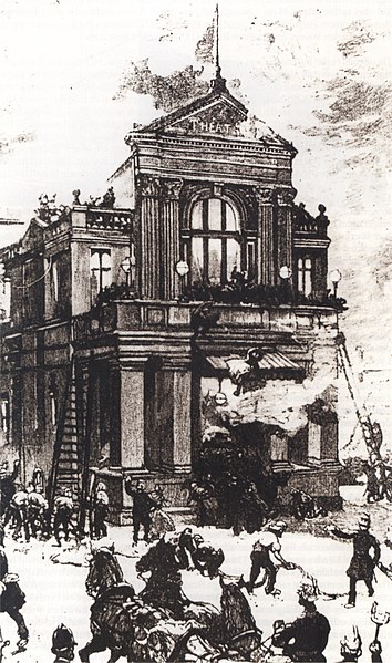 Contemporary illustration of the fire