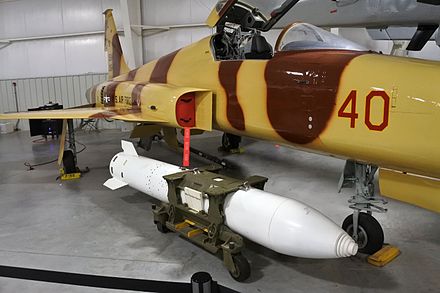F-5E Tiger II with B83 nuclear bomb at Hill Aerospace Museum