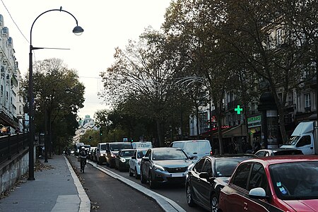 Le boulevard de Bonne-Nouvelle embouteillé.