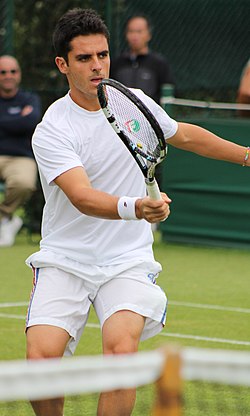 Thomas Fabbiano v kvalifikaci Wimbledonu 2014