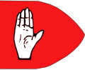 ხელის მტევანი აბაზგეთის (აბაზგიის) დროშაზე