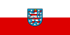 Landesflagge Thüringen in weiß / rot
