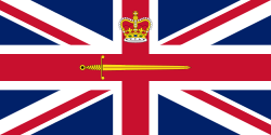 The banner flown by lord-lieutenants. United-Kingdom-Lord-Lieutenant.svg