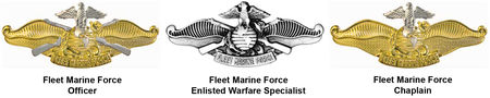 FMF insignias for officers, enlisted, and chaplains Fleet Marine Force insignia used in the US Navy.png